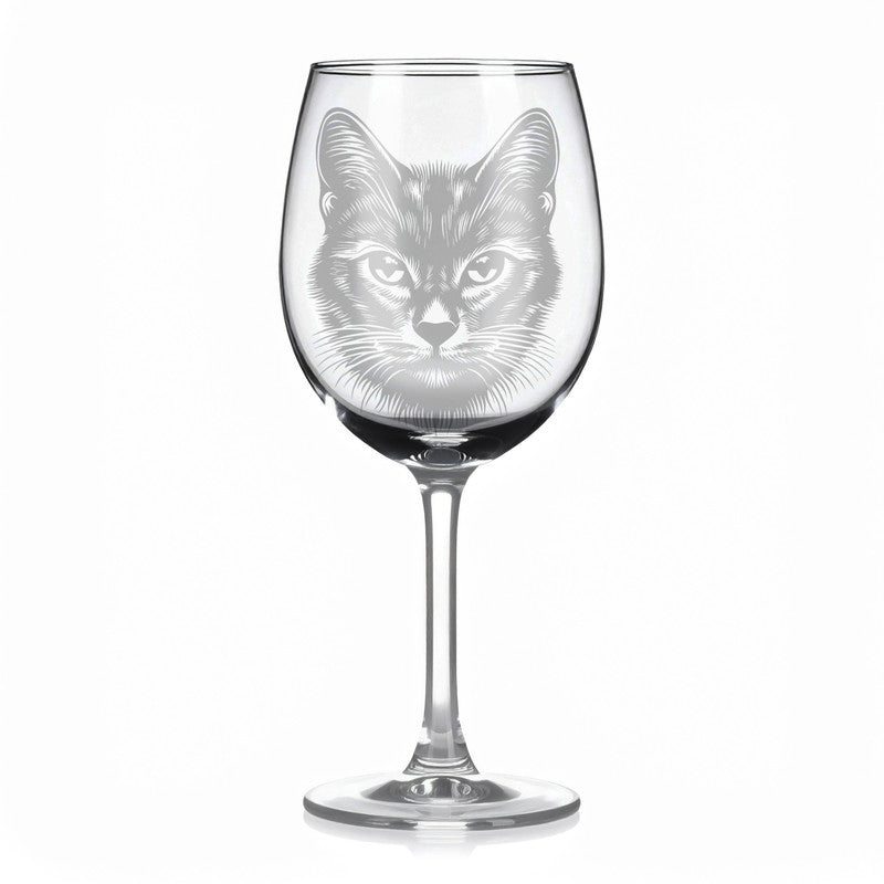 Sklenice na víno s kočkou – motiv 10
