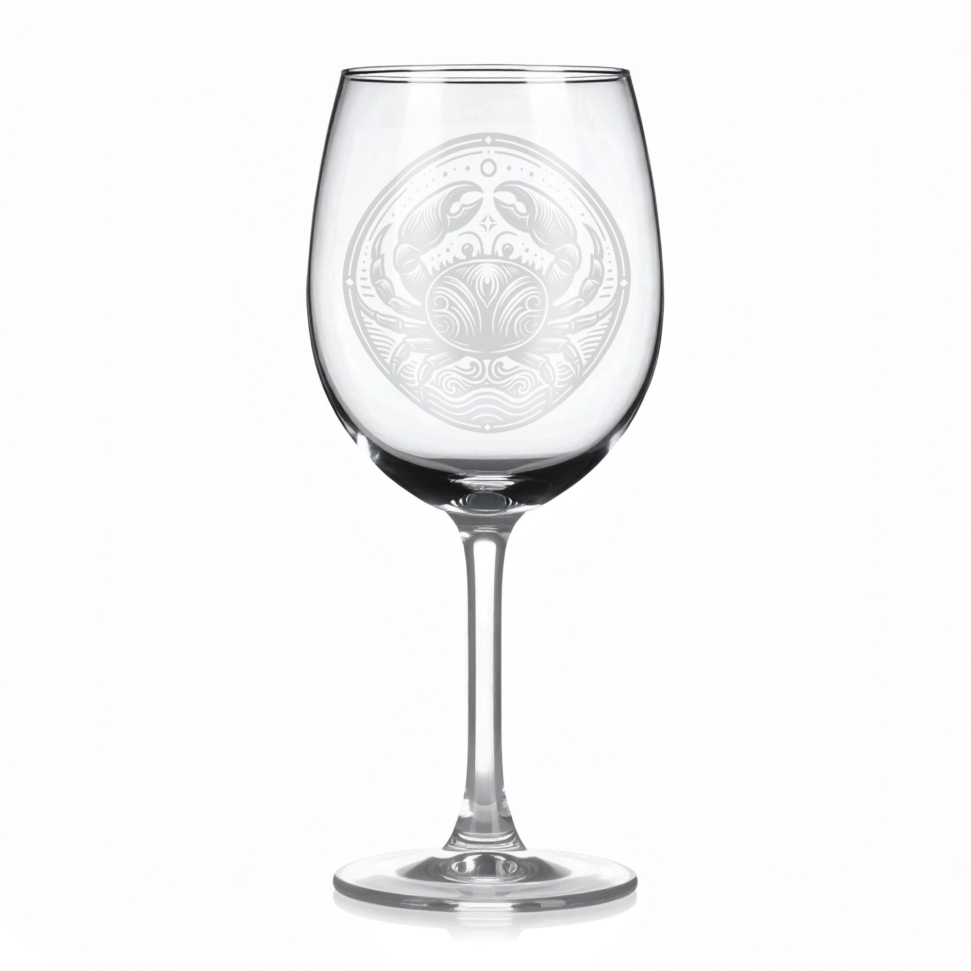 Vínová sklenice s motivem znamení Rak