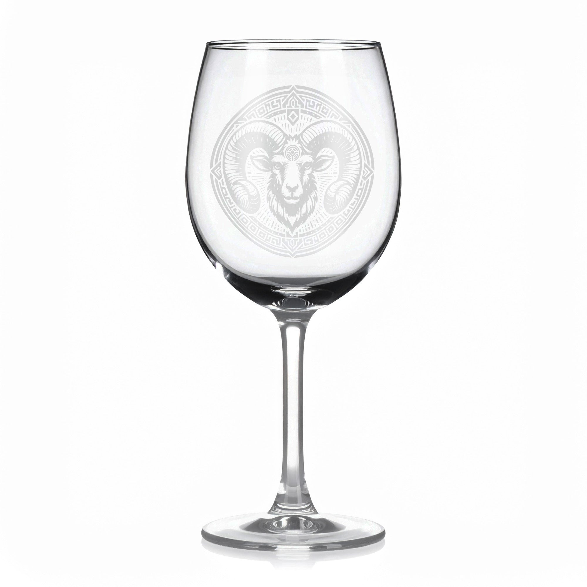 Vínová sklenice s motivem znamení Beran