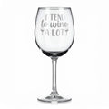 Vínová sklenka s gravírovým textem - I tend to wine a lot
