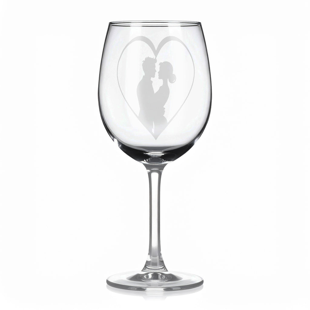 Sklenice na víno - Zamilovaný motiv 104
