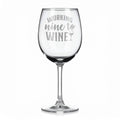 Vínová sklenka s gravírovým textem - Working nine to wine