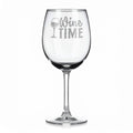 Vínová sklenka s gravírovým textem - Wine time