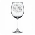Vínová sklenka s gravírovým textem - Time to wine down