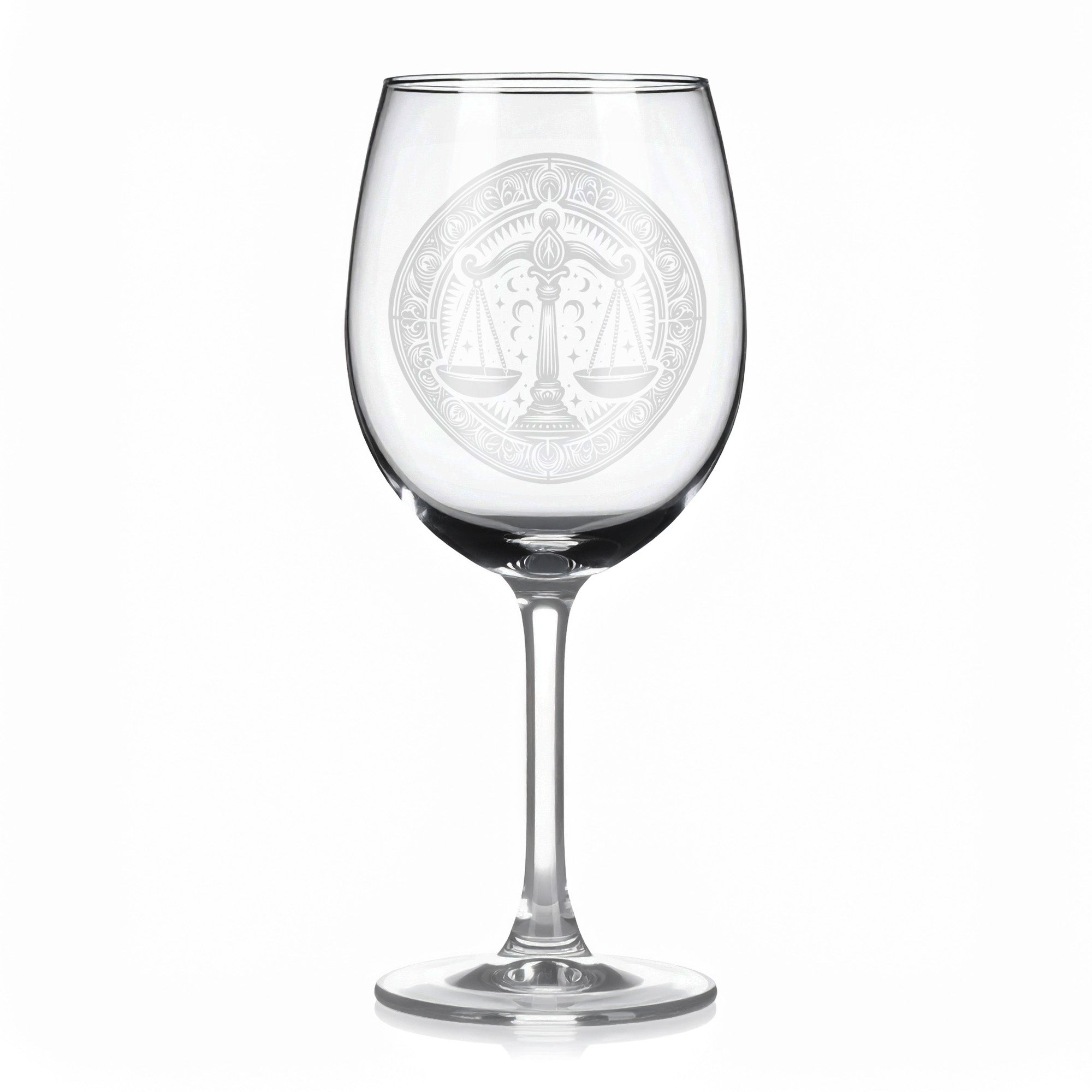 Vínová sklenice s motivem znamení Váhy