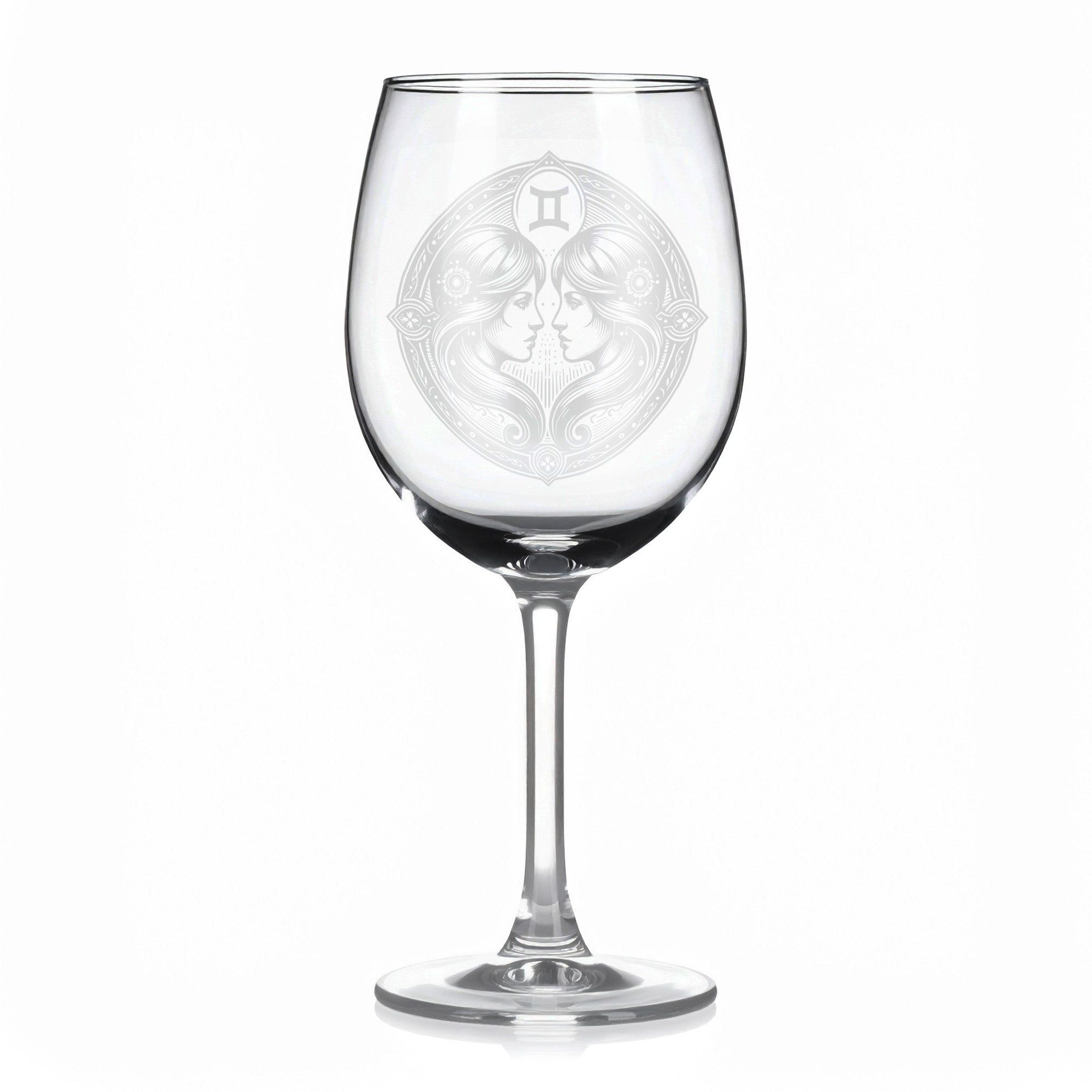 Vínová sklenice s motivem znamení Blíženci