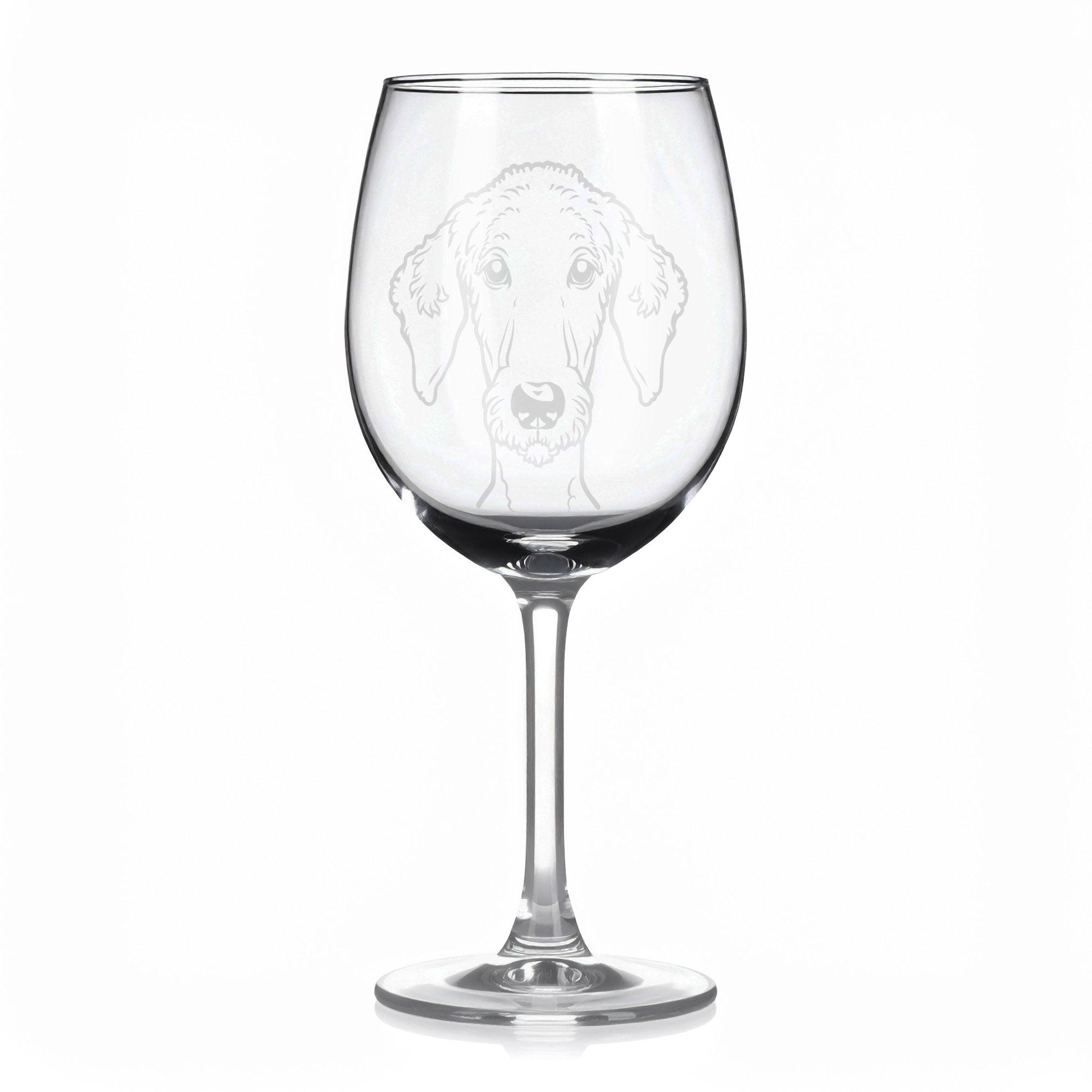 Sklenice na víno s gravírovaným motivem psa Beaucerona