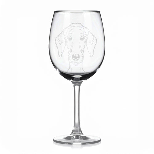 Sklenice na víno s gravírovaným motivem psa Beaucerona