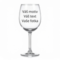 Sklenice na víno s vlastním motivem, textem nebo fotkou.
