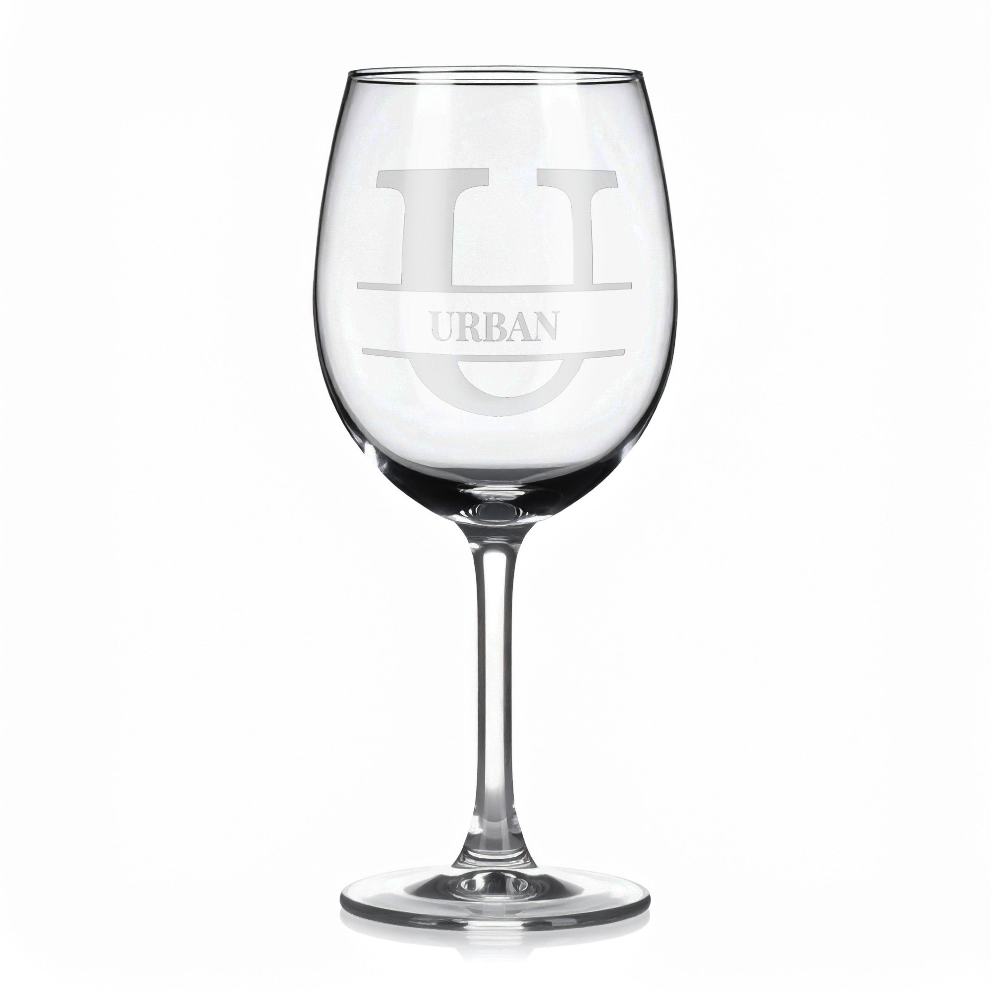 Vínová sklenka s gravírovaným jménem – Urban