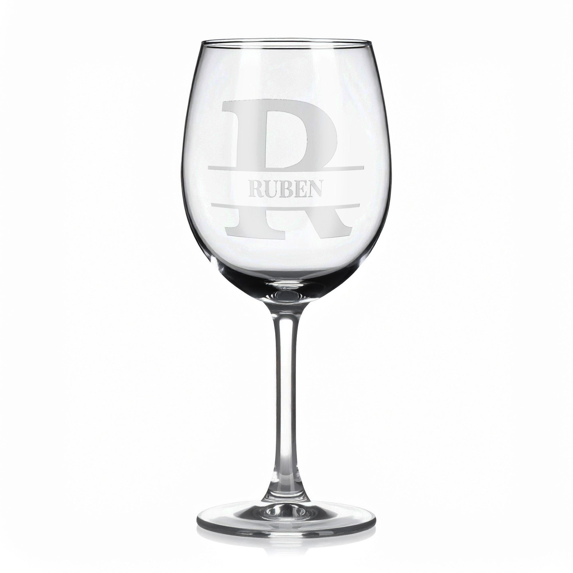 Vínová sklenka s gravírovaným jménem – RUBEN