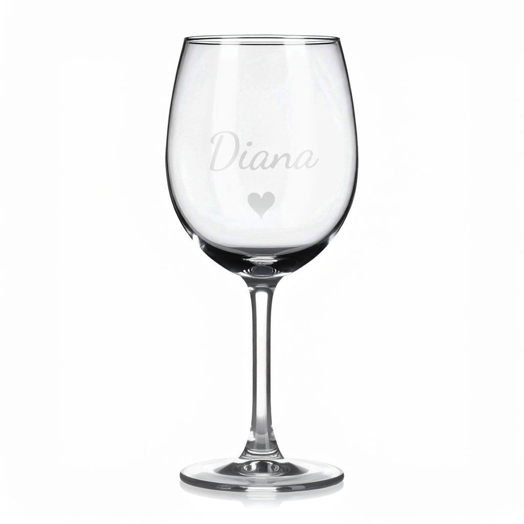 Vínová sklenka s gravírovaným jménem – Diana