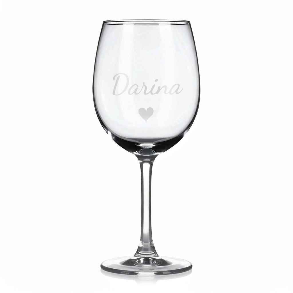 Vínová sklenka s gravírovaným jménem – Darina
