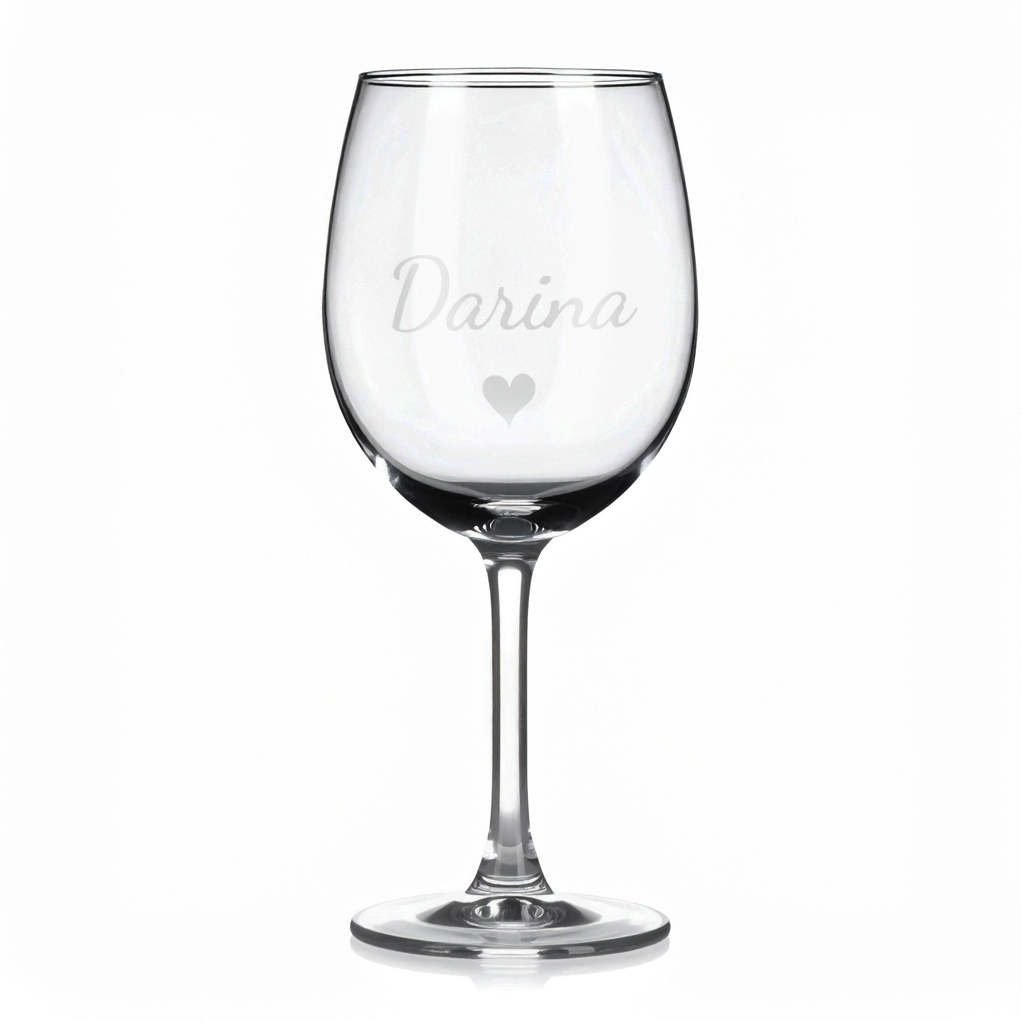 Vínová sklenka s gravírovaným jménem – Darina