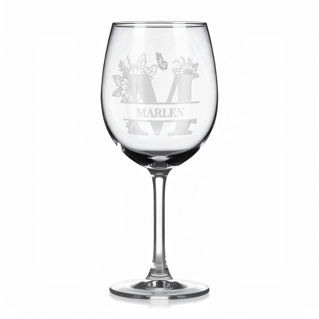 Vínová sklenka s gravírovaným jménem – MARLEN