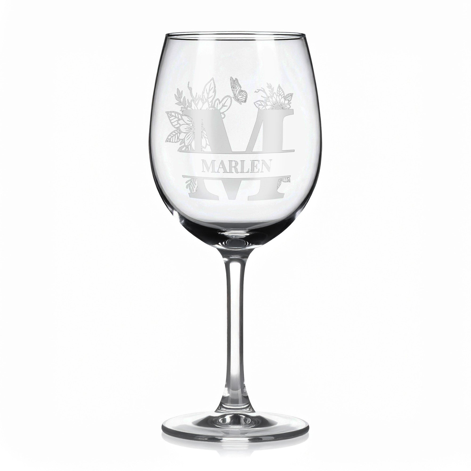 Vínová sklenka s gravírovaným jménem – MARLEN