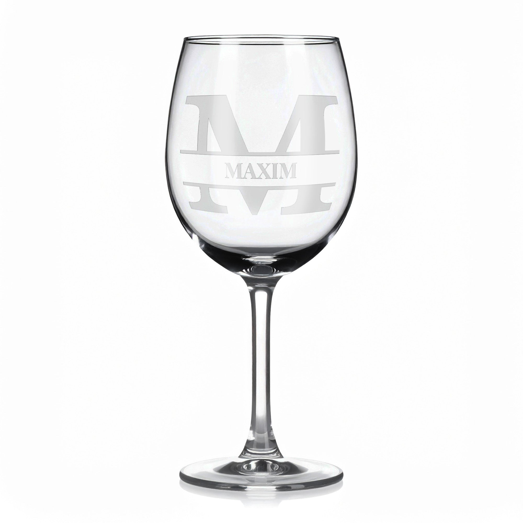 Vínová sklenka s gravírovaným jménem – Maxim