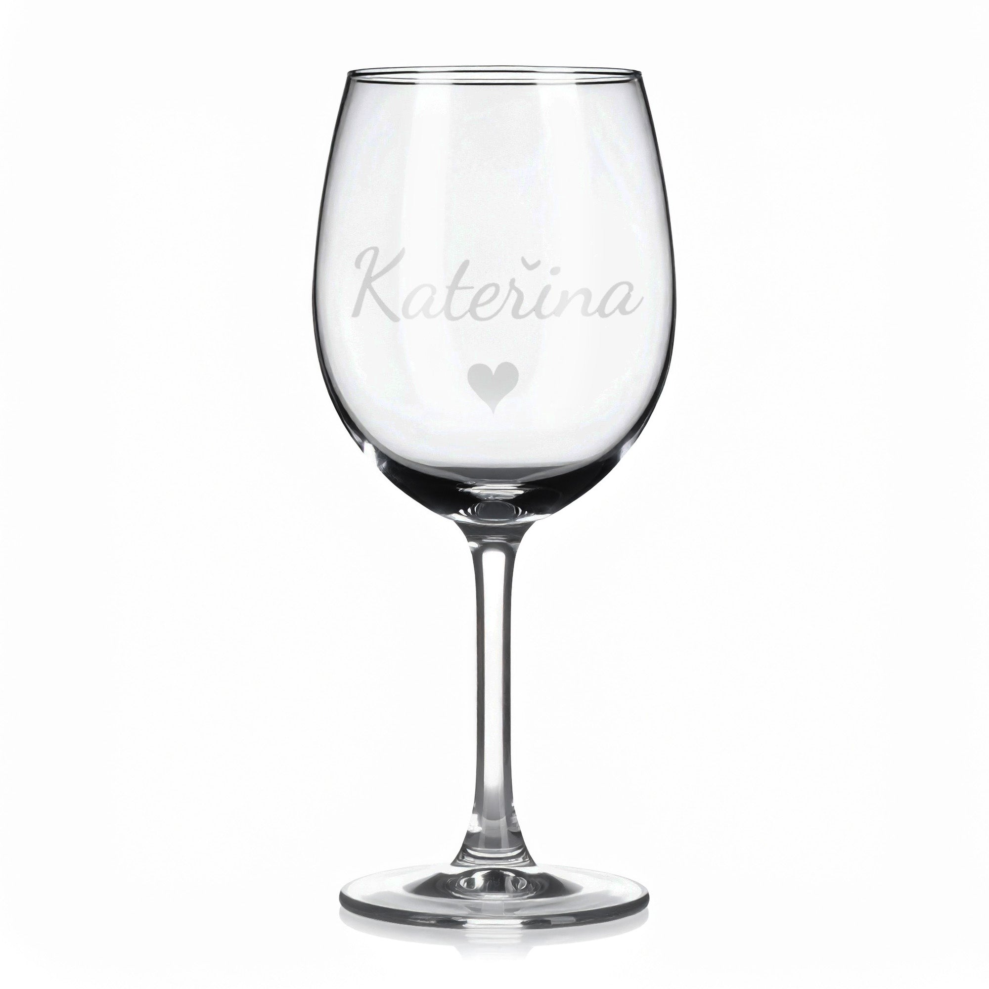 Vínová sklenka s gravírovaným jménem – Kateřina II